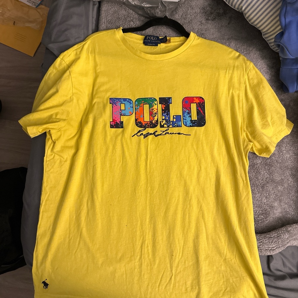 Polo by Ralph Lauren Multicolor Logo Yellow Tee
